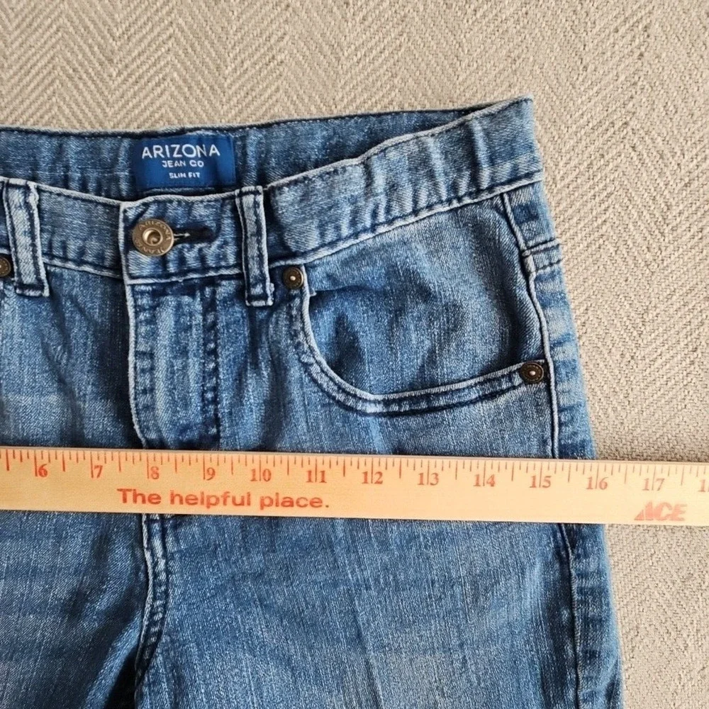 Arizona Jeans Misses‎ Size 14R (W28 x L28) Blue Moto Slim Fit Tapered Leg